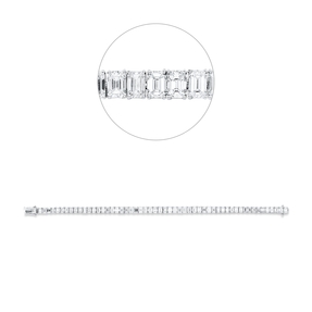 Armband aus 750 Weißgold 55 Diamanten 10,33ct TW-SI B:4,9mm L:16,5cm