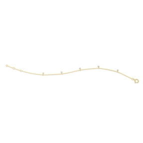 Armband aus 750 Gold Gelbgold 5 Brillanten 0,08ct TW-SI L:18cm