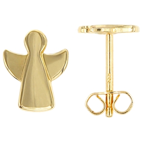 Ohrstecker Engel 7,3x5,8mm aus 333 Gold Gelbgold Ohrringe Ohrschmuck schlicht