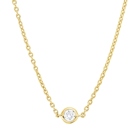 Collier aus 750 Gold Gelbgold Brillant 0,08ct TW-SI L:45cm Zarge