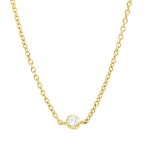 Collier aus 750 Gold Gelbgold Brillant 0,03ct TW-SI L:45cm Zarge