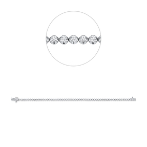 Armband aus 750 Gold Weißgold 56 Brillanten 1,63ct TW-SI L:18,5cm