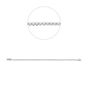 Armband aus 750 Gold Weißgold 88 Brillanten 0,47ct TW-SI L:18cm