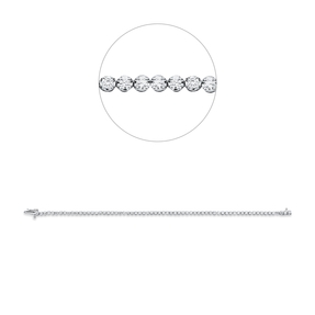 Armband aus 750 Gold Weißgold 65 Brillanten 1,47ct TW-SI L:18cm