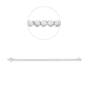 Armband aus 750 Gold Weißgold 48 Brillanten 4,95ct TW-SI L:18cm