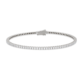 Armreif aus 750 Gold Weißgold 86 Diamanten 1,51ct TW-SI 47x55mm