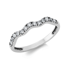 Ring aus 750 Gold Weißgold 13 Brillanten 0,25ct W-SI B:2,5mm