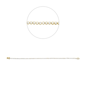 Armband aus 750 Gold Gelbgold 100 Brillanten 0,92ct TW-SI B:1,6mm L:17,8cm