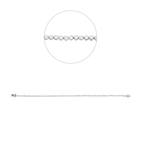 Armband aus 750 Weißgold 100 Brillanten 0,9ct TW-SI B:1,6mm L:17,8cm