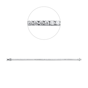 Armband aus 750 Gold gelb/weiß 59 Brillanten 4ct TW-SI B:2,8mm L:18cm