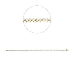 Armband 750 Gelbgold 79 Brillanten 1,64ct TW-SI B:2mm L:17,8cm Fassung rhodiniert