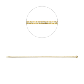 Armband aus 750 Gold Gelbgold 87 Brillanten 0,47ct TW-SI L:17,5cm