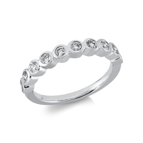 Ring aus 750 Gold Weißgold 10 Brillanten 0,4ct TW-SI B:3,3mm