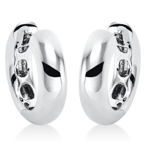 Creolen aus 750 Gold Weißgold 17,3x4,9mm