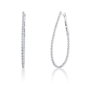 Creolen aus 750 Gold Weißgold 84 Brillanten 0,63ct TW-SI 46,6x1,9mm