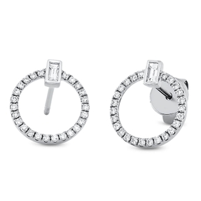 Ohrstecker aus 750 Gold Weißgold 52 Diamanten 0,36ct TW-SI 12,7x11,3mm