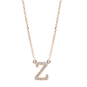 Collier aus 750 Gold Rotgold 17 Brillanten 0,09ct TW-SI L:43,2cm