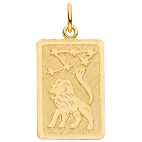 Anhänger Sternzeichen Löwe 333 Gold Gelbgold mattiert rechteckig 20,8x12,1mm