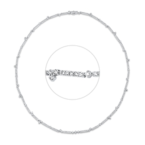 Collier aus 750 Gold Weißgold 238 Brillanten 3,36ct TW-SI L:40,6cm