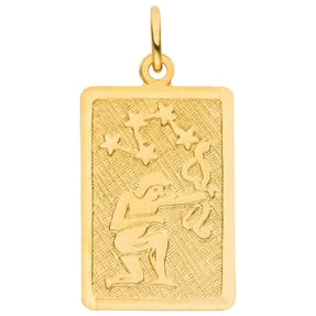 Anhänger Sternzeichen Schütze 333 Gold Gelbgold mattiert rechteckig 20,8x12,1mm