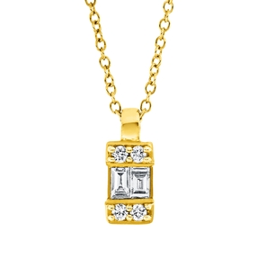 Collier aus 750 Gold Gelbgold 6 Diamanten 0,1ct L:45,7cm