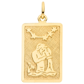 Anhänger Sternzeichen Wassermann 333 Gold Gelbgold matt rechteckig 20,8x12,1mm