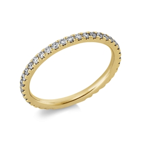Memoire Ring aus 585 Gold Gelbgold 36 Brillanten 0,45ct TW-SI B:1,9mm