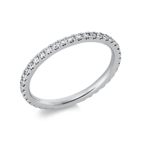 Memoire Ring aus 750 Gold Weißgold 36 Brillanten 0,44ct TW-SI B:1,9mm