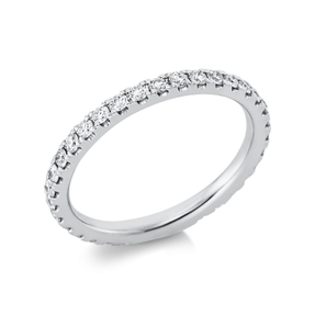 Memoire Ring aus 950 Platin 31 Brillanten 0,64ct TW-SI B:2,1mm