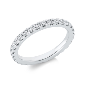 Memoire Ring aus 950 Platin 28 Brillanten 0,91ct TW-SI B:2,6mm