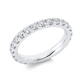Memoire Ring aus 950 Platin 23 Brillanten 1,58ct TW-SI B:3mm
