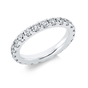 Memoire Ring aus 950 Platin 22 Brillanten 1,8ct TW-SI B:3,1mm