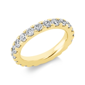 Memoire Ring aus 750 Gold Gelbgold 20 Brillanten 2,28ct TW-SI B:3,5mm