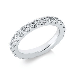 Memoire Ring aus 950 Platin 20 Brillanten 2,24ct TW-SI B:3,5mm