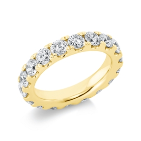 Memoire Ring aus 750 Gold Gelbgold 16 Brillanten 3ct TW-SI B:4,3mm