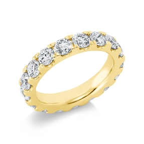 Memoire Ring aus 750 Gold Gelbgold 16 Brillanten 3,74ct TW-SI B:4,3mm