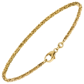 1,8mm Armband Königskette aus 333 Gold Gelbgold 18,5cm Armschmuck Armkette