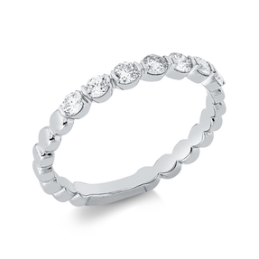 Ring aus 750 Gold Weißgold 7 Brillanten 0,38ct TW-SI B:2,5mm