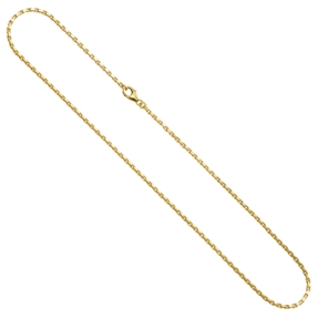 2mm Ankerkette Halskette Collier aus 333 Gold Gelbgold massiv diamantiert 45cm