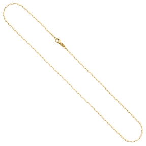 1,6mm Weit-Ankerkette Halskette aus 585 Gold Gelbgold massiv diamantiert 45cm