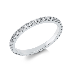 Memoire Ring aus 750 Gold Weißgold 34 Brillanten 0,64ct W-SI B:1,7mm