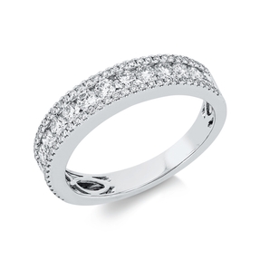 Ring aus 750 Gold Weißgold 85 Brillanten 0,92ct W-SI B:4mm