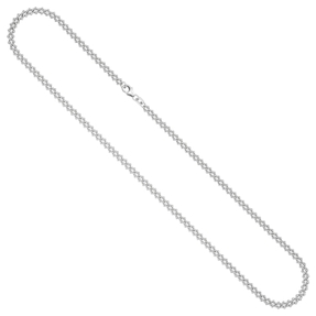 4mm Kette Collier Halskette aus 925 Silber rhodiniert 45cm Silberkette