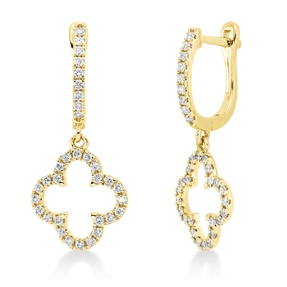 Creolen aus 750 Gold Gelbgold 66 Brillanten 0,42ct TW-SI 26,3x1,3mm