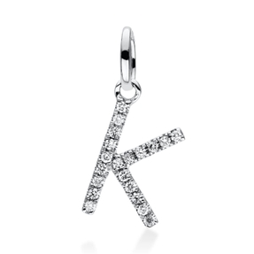 Anhänger aus 750 Gold Weißgold 20 Brillanten 0,04ct TW-SI 15x6mm mit Öse