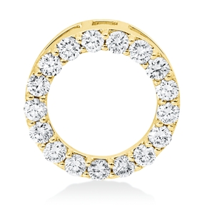 Anhänger Kreis aus 750 Gelbgold 17 Brillanten 0,53ct W-SI 12,8x12,8mm Anhänger Kreis aus 750 Gelbgold 17 Brillanten 0,53ct W-SI 12,8x12,8mm