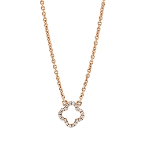 Collier aus 750 Gold Rotgold 20 Brillanten 0,05ct TW-SI L:45,7cm