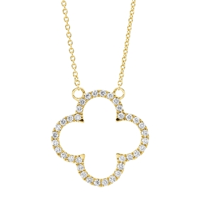 Collier aus 750 Gold Gelbgold 36 Brillanten 0,27ct TW-SI L:45cm