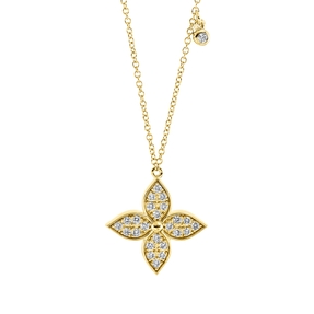 Collier aus 750 Gold Gelbgold 25 Diamanten 0,25ct TW-SI L:45cm