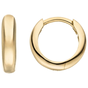 Ohrringe Creolen aus 333 Gold Gelbgold 11,8x2,8mm Ohrschmuck rund glänzend Ohrringe Creolen aus 333 Gold Gelbgold 11,8x2,8mm Ohrschmuck rund glänzend
